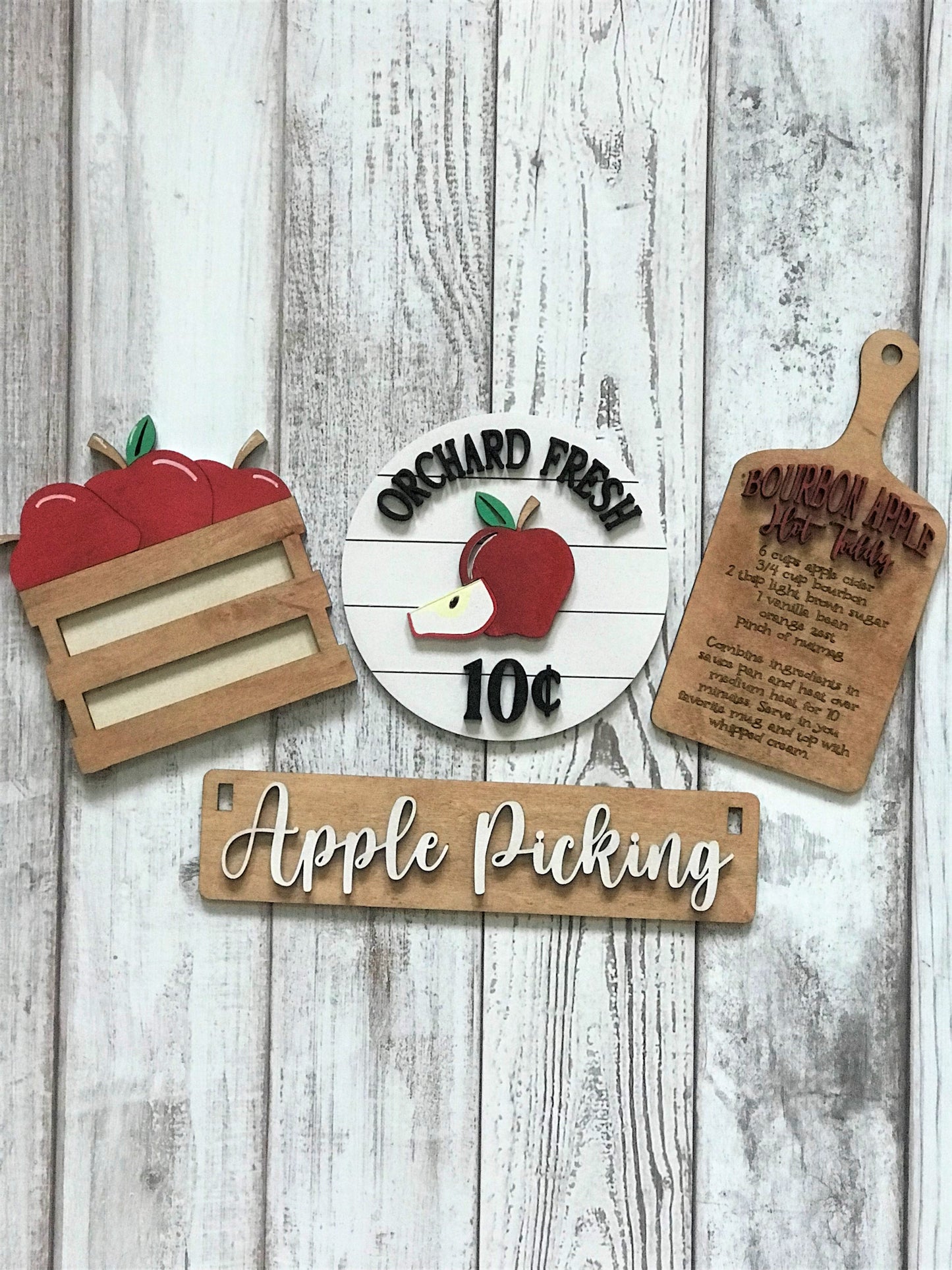 UNFINISHED Apple Picking Insert DIY Set for Wagon - Wholesale Set of 6