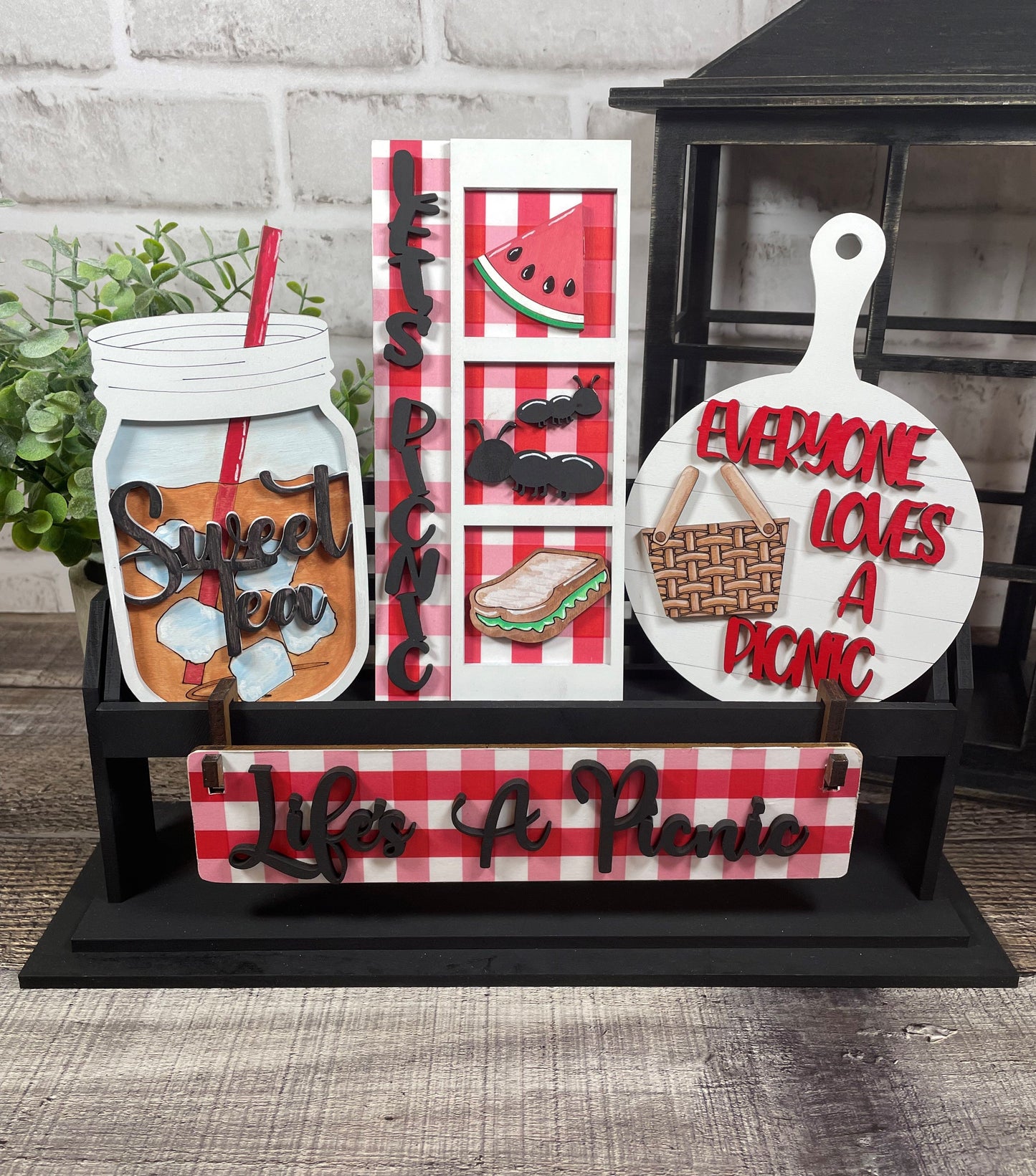 UNFINISHED Picnic Insert DIY Set for Interchangeable Wagon - Wholesale Set of 6