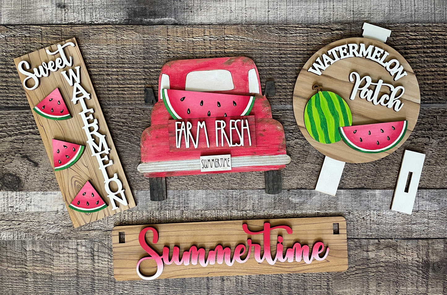 UNFINISHED Watermelon Insert DIY Set for Wagon - Wholesale Set of 6