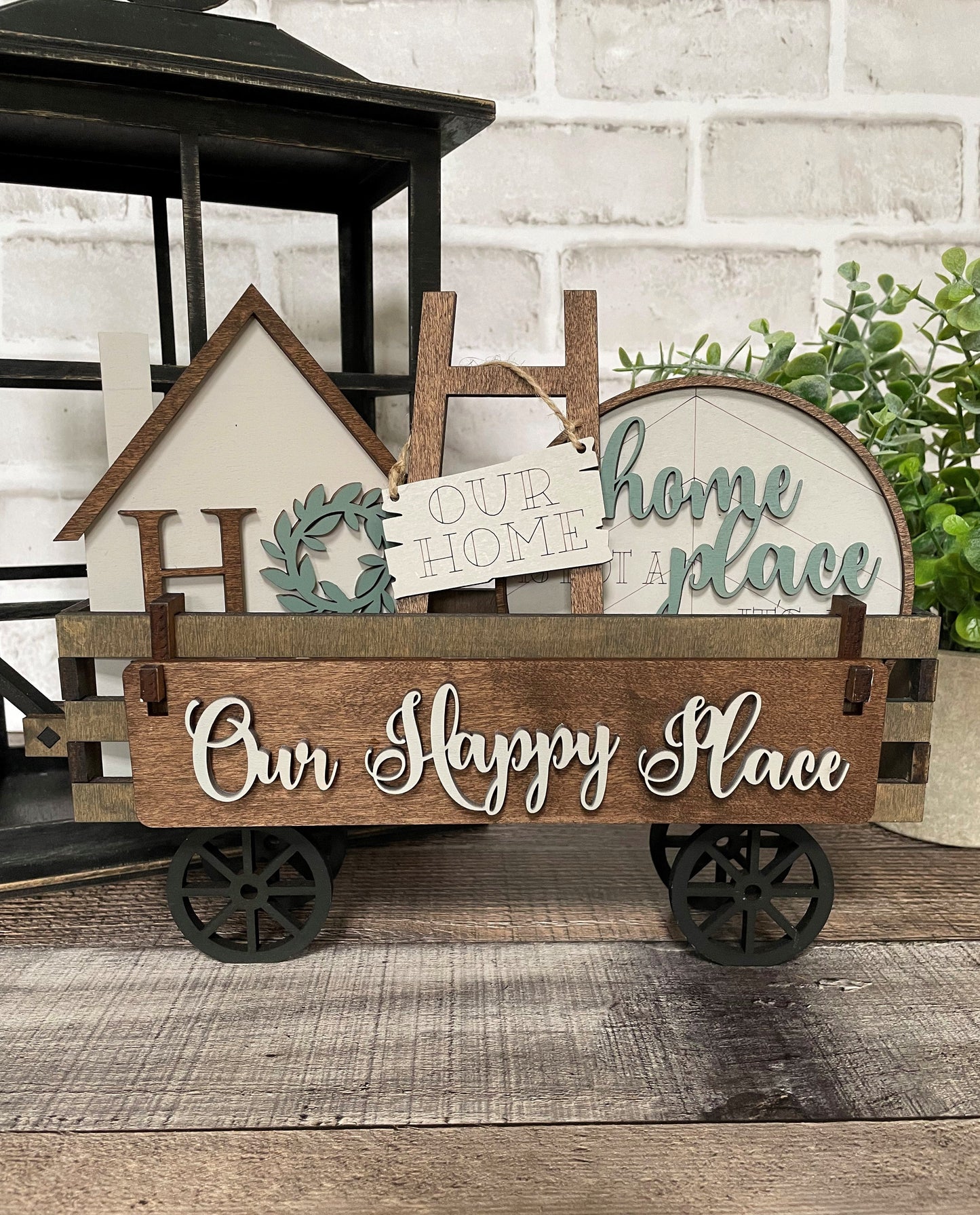 UNFINISHED Home Sweet Home Insert DIY Set for Wagon - Wholesale Set of 6