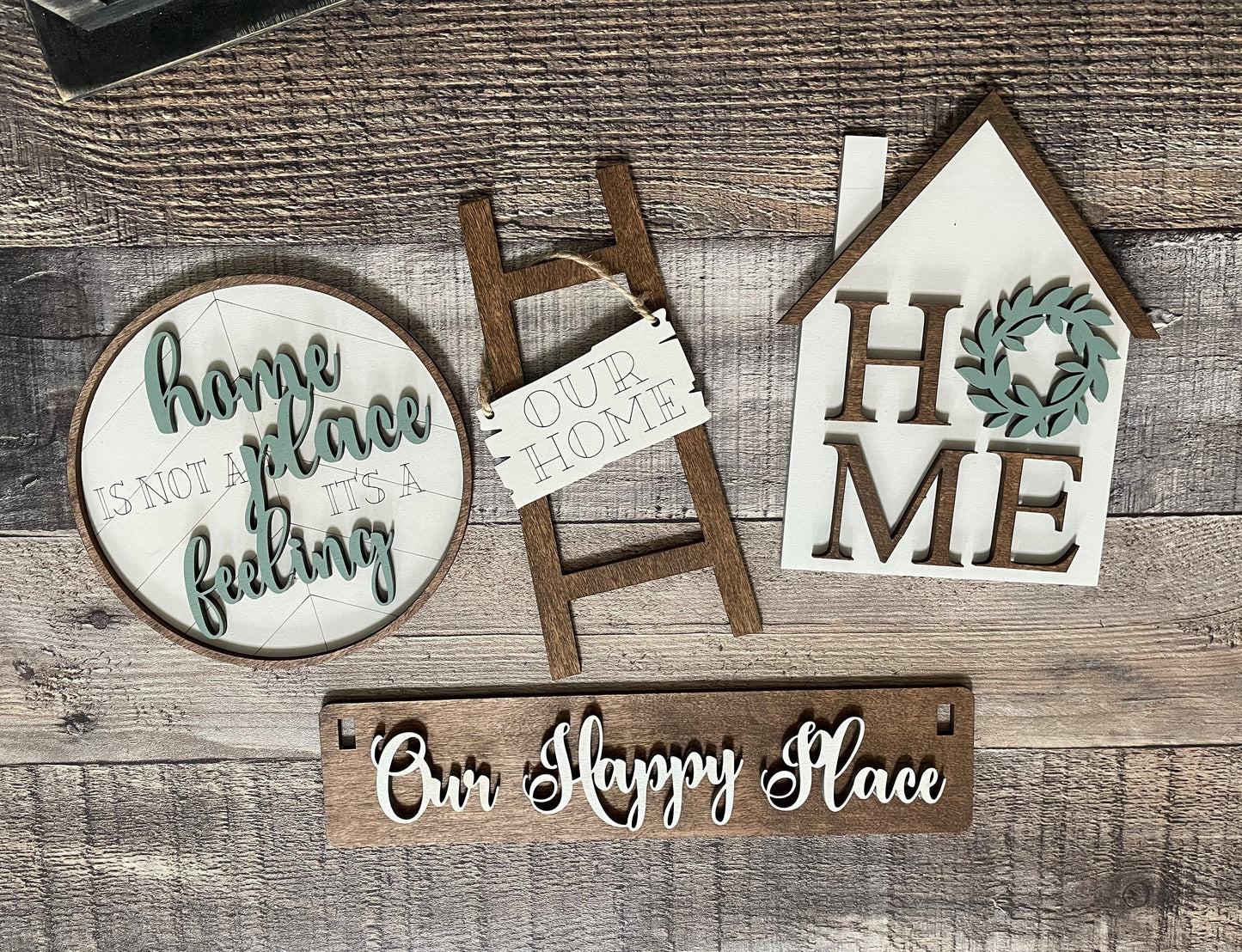 UNFINISHED Home Sweet Home Insert DIY Set for Wagon - Wholesale Set of 6