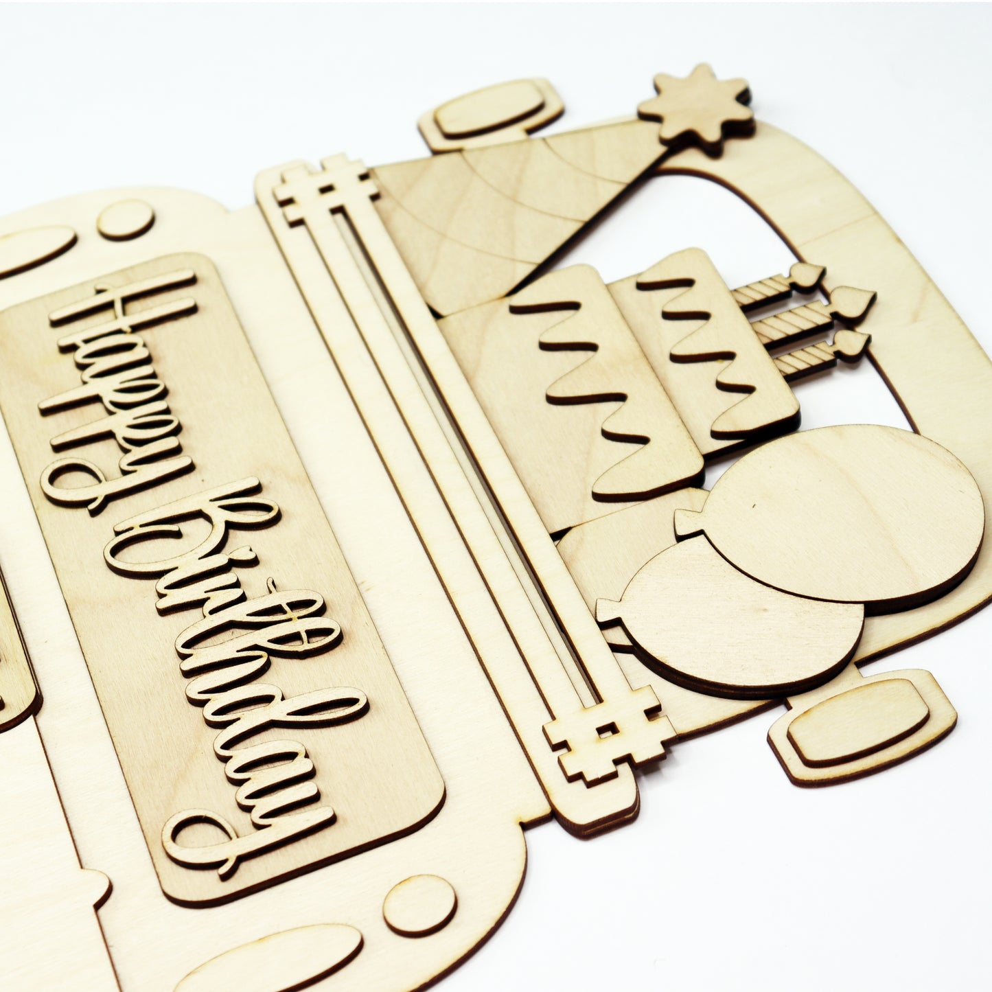 Happy Birthday Interchangeable Inserts (Trucks, Door Hanger, Breadboards) - Wholesale Set of 6