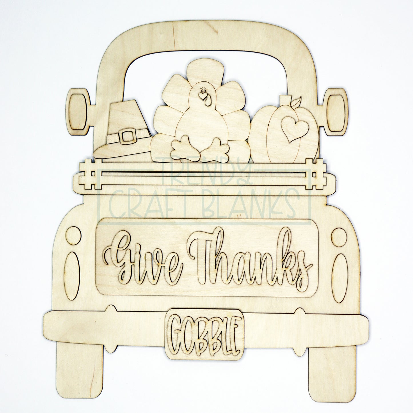 Give Thanks Thanksgiving Interchangeable Inserts (Trucks, Door Hanger, Breadboards) - Wholesale Set of 6