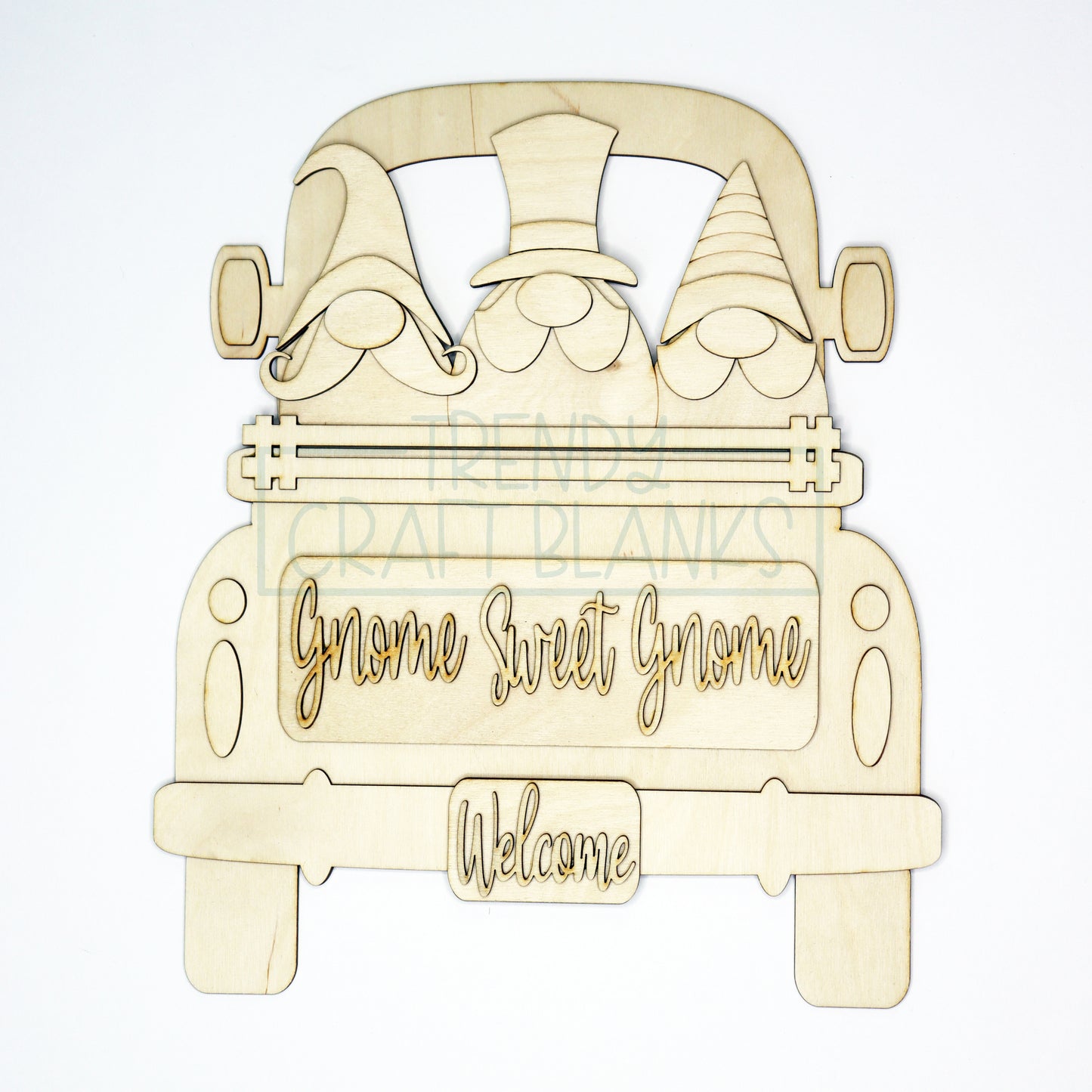 Gnome Sweet Gnome Interchangeable Inserts (Trucks, Door Hanger, Breadboards) - Wholesale Set of 6