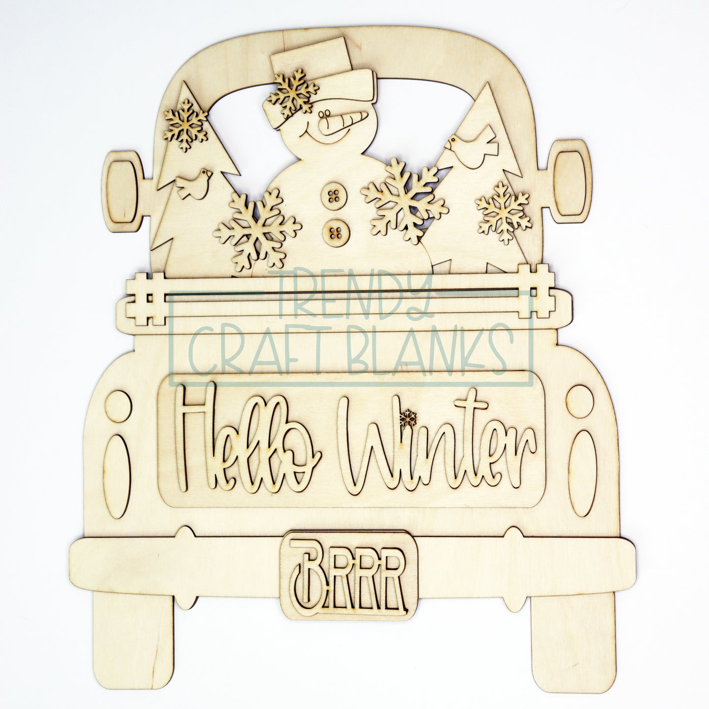 Hello Winter Interchangeable Inserts (Trucks, Door Hanger, Breadboards) - Wholesale Set of 6