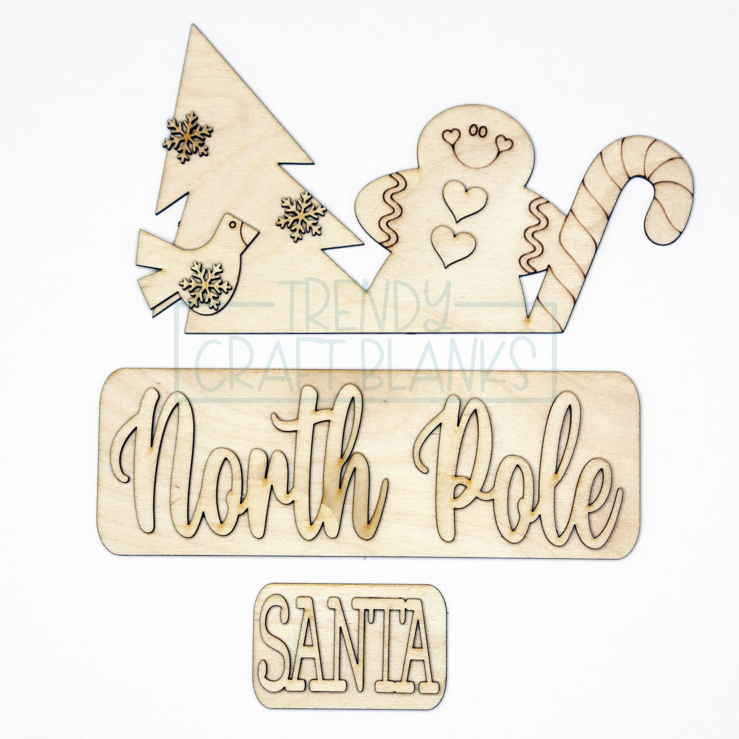 North Pole Interchangeable Inserts (Trucks, Door Hanger, Breadboards) - Wholesale Set of 6