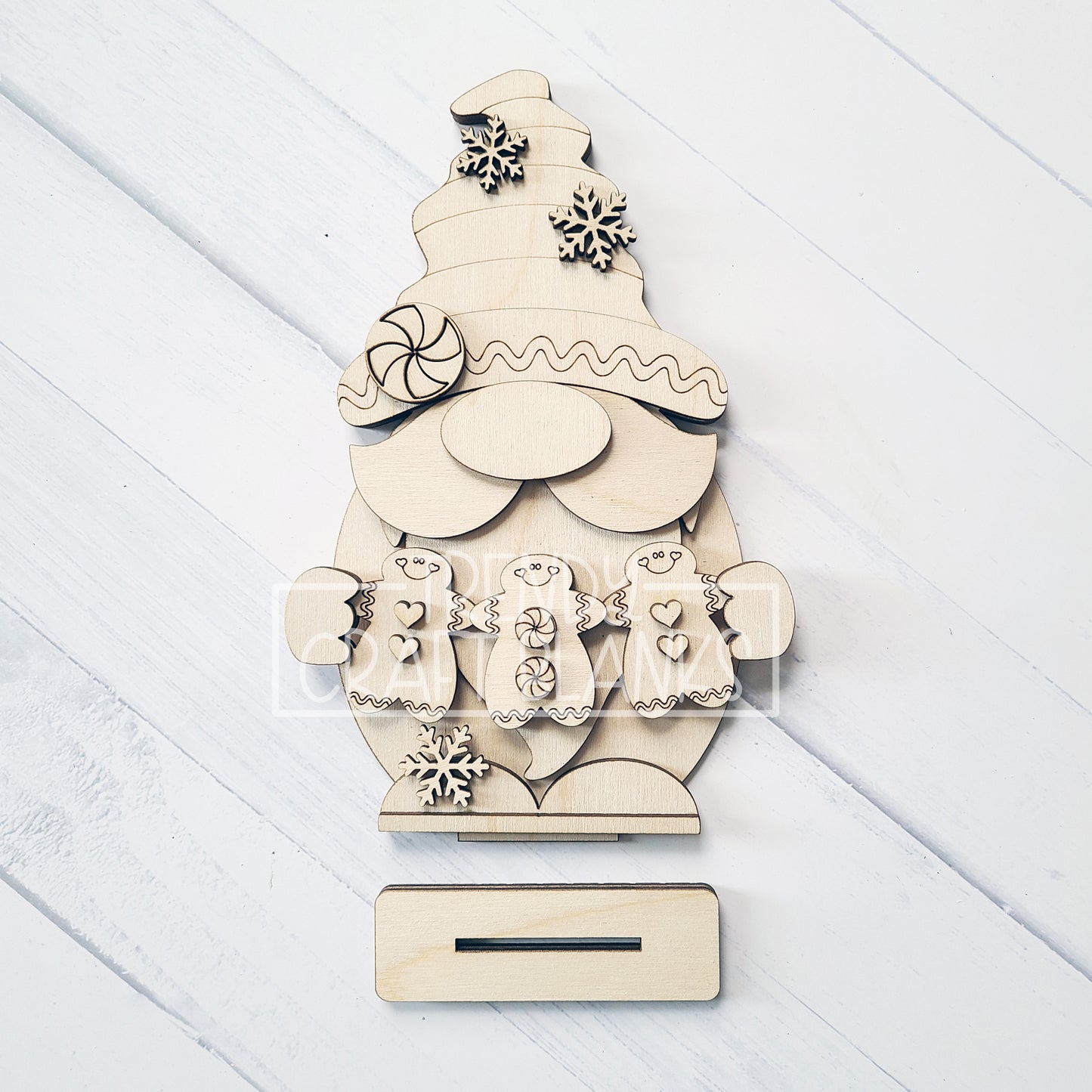 Unfinished Gingerbread Gnome DIY Kit