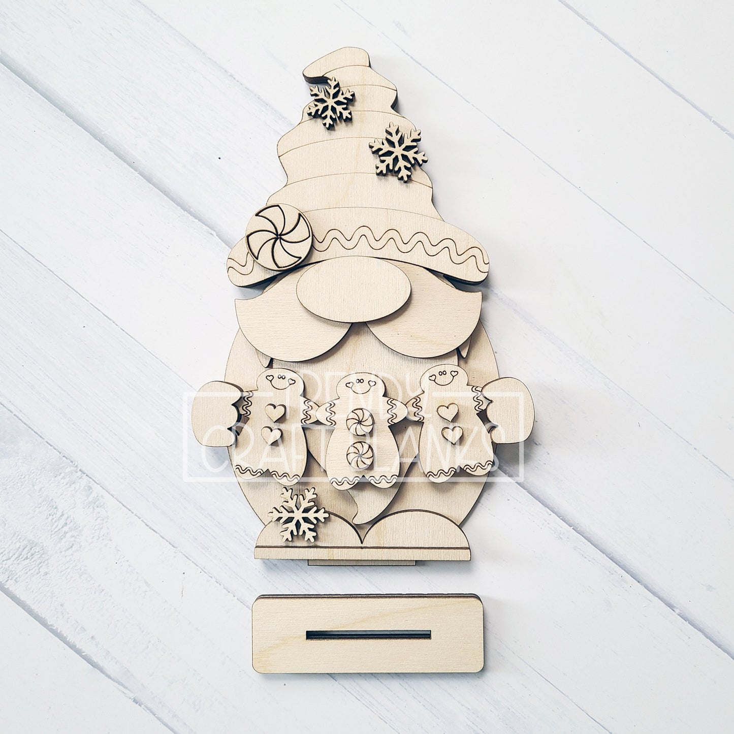 Unfinished Gingerbread Gnome DIY Kit - Wholesale Case of 6