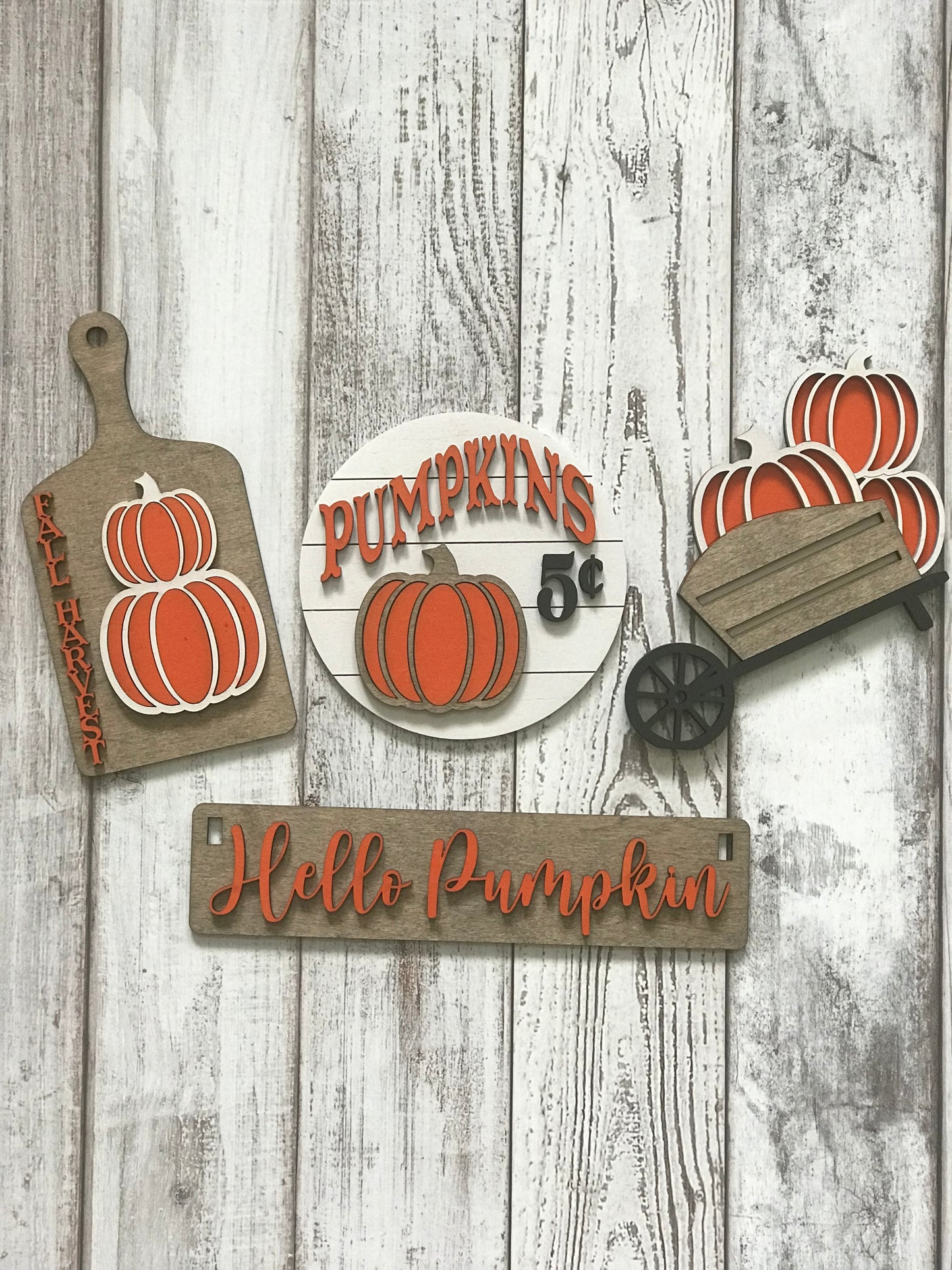 UNFINISHED Pumpkin Picking Insert DIY Set for Wagon