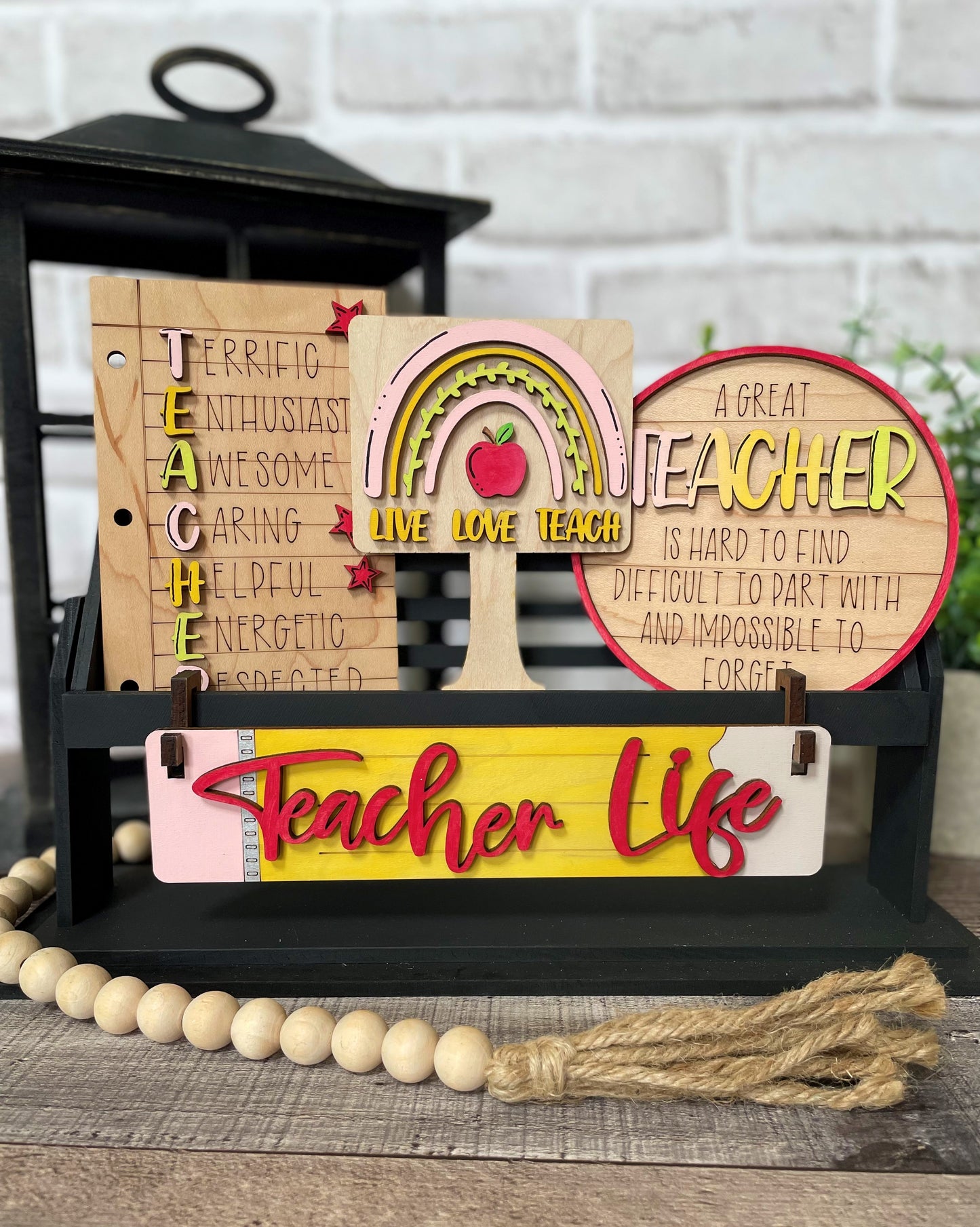 UNFINISHED Teacher Appreciation Insert DIY Set for Wagon