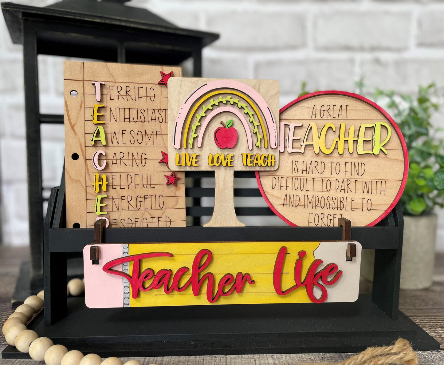 UNFINISHED Teacher Appreciation Insert DIY Set for Wagon