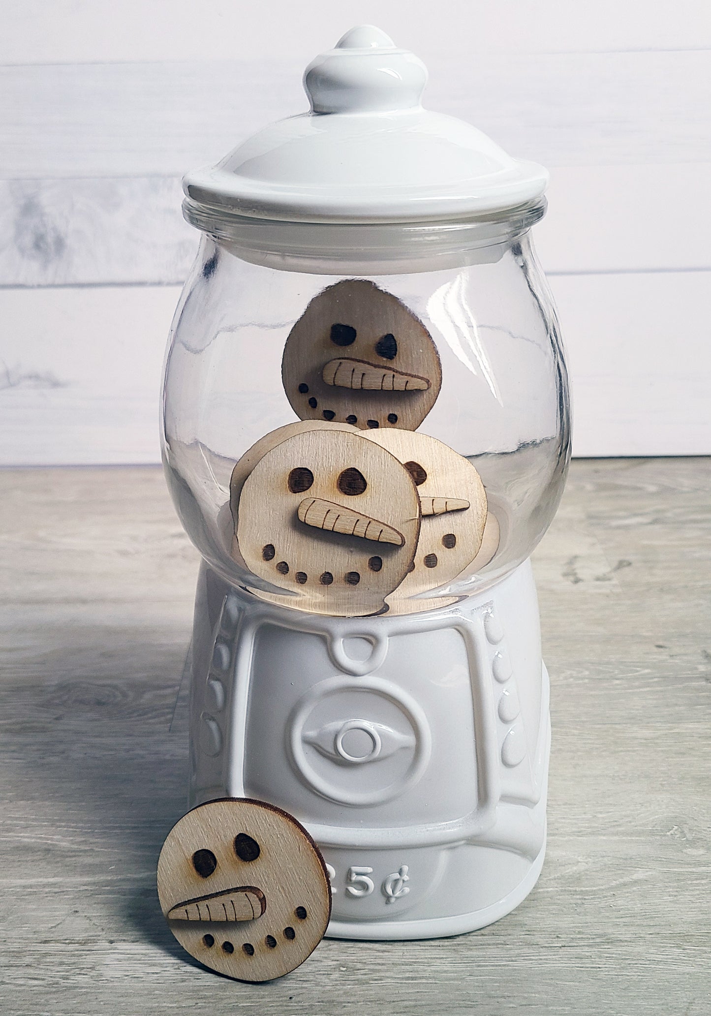 Winter Snowman Heads Gumball Machine Filler DIY Set - Wholesale Set of 6